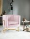 Carter Accent Chair 515 in Pink Velvet by Meridian