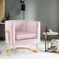 Carter Accent Chair 515 in Pink Velvet by Meridian