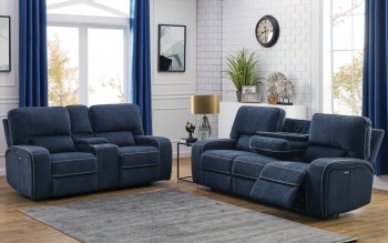 Dundee Power Sofa 603364PP in Navy Blue by Coaster w/Options [CRS-603364PP-Dundee]