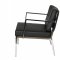 Nancy Armchair in Black Leather by Whiteline