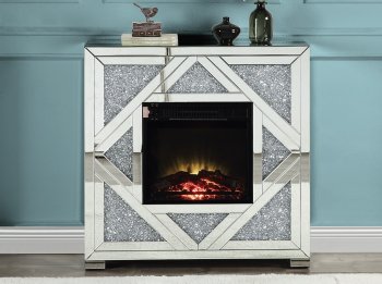 Noralie Electric Fireplace AC00515 in Mirrored by Acme [AMFP-AC00515 Noralie]