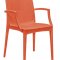 Weave 4Pc Set Indoor/Outdoor Chairs MCA19OR -Orange - LeisureMod