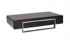 902A Coffee Table in Dark Oak by J&M w/Chrome Legs