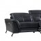 2619 Power Reclining Sofa in Dark Grey Leather by ESF w/Options