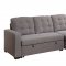 Chambord Sectional Sofa 55555 in Gray Fabric by Acme