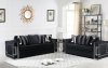 LCL-015 Sofa & Loveseat Set in Black Velvet