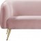 Harlow Sofa 685 in Pink Velvet Fabric by Meridian w/Options