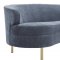 Baila Sofa TOV-S133 in Grey Velvet Fabric by TOV Furniture