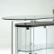 Clear Glass Contemporary Bar Table W/Cromed Metal Frame