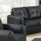 504451 Sawyer Sofa in Black Bonded Leather by Coaster w/Options