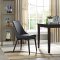 Viscount Dining Chair Set of 2 in Black Vinyl by Modway