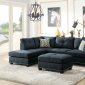 Laurissa Sectional Sofa w/Ottoman 54360 in Dark Blue by Acme