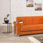 Metro Life Sofa Bed in Orange Fabric by Casamode