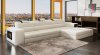 Polaris Mini Sectional Sofa in White Bonded Leather by VIG