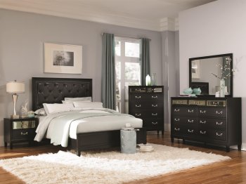 Devine 203121 Bedroom by Coaster in Black w/Options [CRBS-203121 Devine]