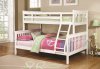 Chapman 460260 Twin over Full Bunk Bed in White by Coaster