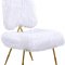 Magnolia 577 Accent Chair Set of 2 in White Faux Fur by Meridian