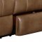 U7303C Motion Sofa in Walnut Leather Gel by Global w/Options