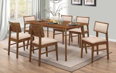 Garcetti Dining Set 5Pc 107251 in Walnut by Coaster w/Options