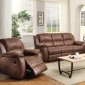 Zanthe II Motion Sofa in Brown Padded Suede by Acme w/Options