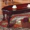 Rich Cherry Finish Traditional Coffee 3Pc Table w/Carved Legs