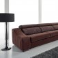 Ronaldo Sectional Sofa in Brown Fabric by ESF w/Sleeper