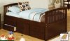 CM7032-524 Caballero Captain Bed in Dark Walnut w/Storages