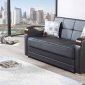 Etro Prime Loveseat Sleeper in Black Leatherette by Mobista