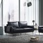 U858 Sofa & Loveseat in Black Leather Gel by Global w/Options