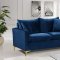 Naomi Sofa 633 in Navy Velvet Fabric by Meridian w/Options