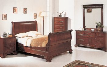 Cherry Finish Classic Bedroom w/Optional Case Goods [YTBS-2800-Audrey]