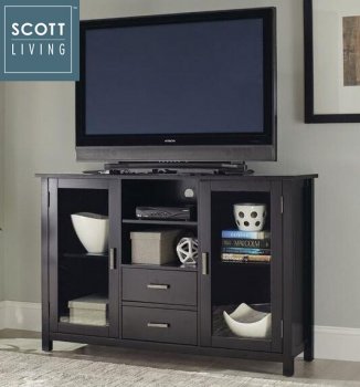 Trista TV Console 701045 in Black - Scott Living by Coaster [CRTV-701045-Trista]