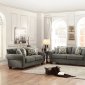 Hooke Sofa 8306FA in Grey Fabric by Homelegance w/Options