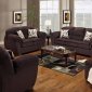 Aubergine Fabric Modern Sofa & Loveseat Set w/Optional Items