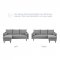 Revive Sectional Sofa in Light Gray Fabric by Modway