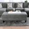 Lowry Sectional Sofa CM6363 in Gray Chenille Fabric w/Options