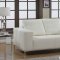 Linea Sofa & Loveseat Set in White Leather by Whiteline