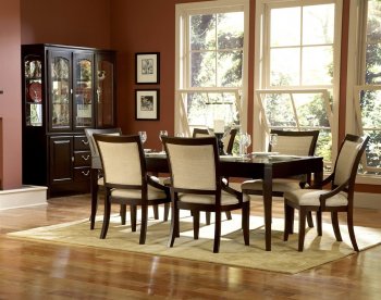 Dark Cherry Finish Classic Formal Dining Table w/Optional Items [HEDS-1377-94-Baxley]