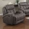 Morgan Creek Power Reclining Sofa Set in Taupe Microfiber