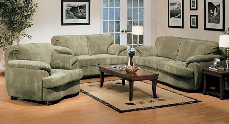 olive microfiber living room set