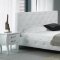 White or Black Leatherette Modern 4Pc Bedroom Set w/Crystals