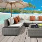 Salena Patio Sectional & Cocktail Table 45020 in Gray by Acme