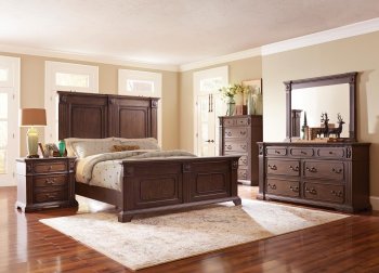 Dothan Park Bedroom 1922 in Dark Oak by Homelegance w/Options [HEBS-1922 Dothan Park]