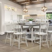 Ann Lee II 7Pc Counter Ht. Dining Set CM3754PT in Antique White