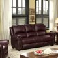 Turton Sofa CM6191BY in Burgundy Top-Grain Leather Match