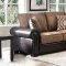 Ceuta Sofa CM6522 in Brown Chenille & Leatherette w/Options