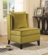 902709 Accent Chair Set of 2 in Chartreuse Velvet by Coaster