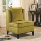 902709 Accent Chair Set of 2 in Chartreuse Velvet by Coaster