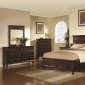 Dark Cherry Finish Traditional Bedroom w/Optional Items