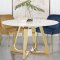 Gwynn Dining Table 107171 White & Gold by Coaster w/Options